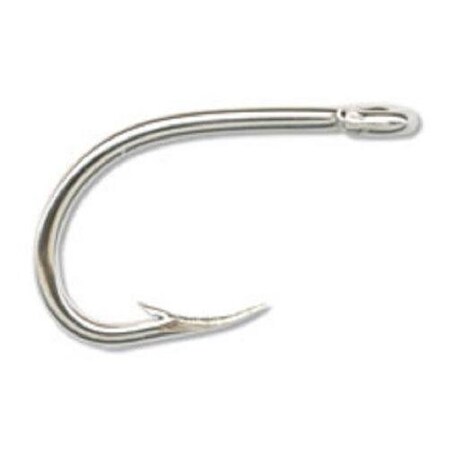Mustad Classic O'Shaughnessy Live Bait Hook, Size 10, Beak Point, Heavy Wire, Ringed Eye, Nickel, 8PK 94151-NI-1/0-8